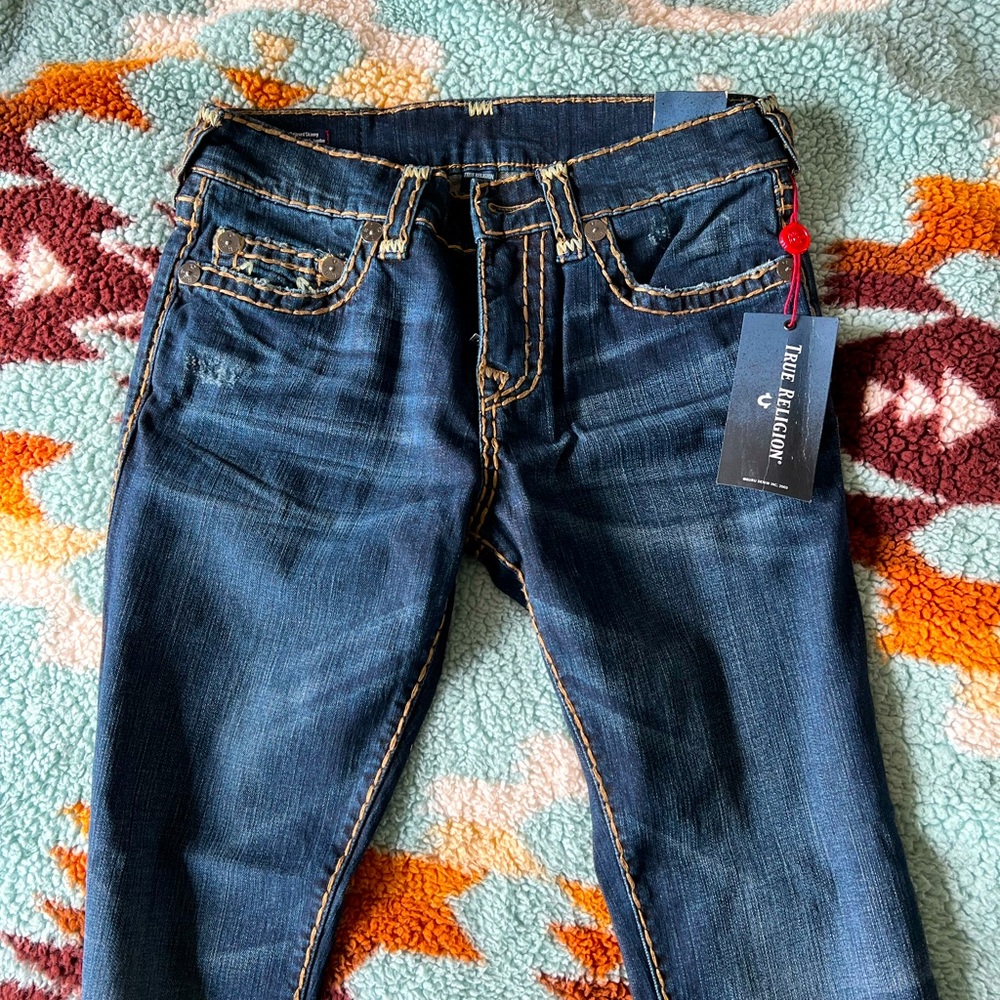 True Religion Rocco Relaxed Skinny Jeans, Brand New Original Tags, size 30 W